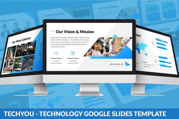 科技公司业务介绍大洋岛精选谷歌演示模板 TechYou – Technology Google Slides Template