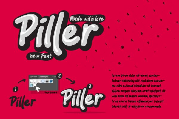 创意休闲时尚英文书法字体大洋岛精选 Piller the casual trendy font缩略图 创意休闲时尚英文书法字体大洋岛精选 Piller the casual trendy font