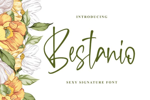 性感时尚英文签名字体大洋岛精选 Bestanio – Sexy Signature Font缩略图 性感时尚英文签名字体大洋岛精选 Bestanio – Sexy Signature Font