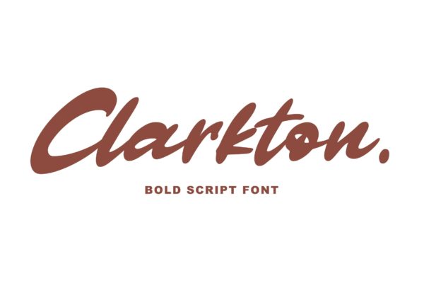粗体画笔手写英文字体大洋岛精选 Clarkton – Bold Script Font