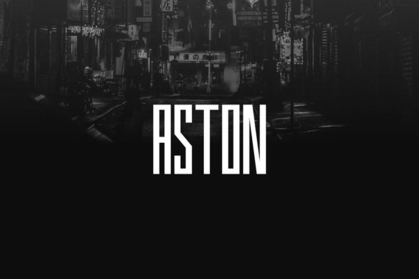 独特品牌VI视觉设计英文无衬线字体大洋岛精选v2 ASTON – Urban Display / Headline / Logo Typeface