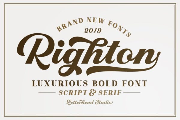 高端品牌设计手写风格/衬线二重奏字体大洋岛精选 Righton – Script & Serif Font Duo缩略图 高端品牌设计手写风格/衬线二重奏字体大洋岛精选 Righton – Script & Serif Font Duo