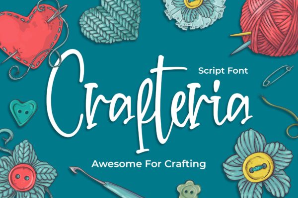 英文书法艺术装饰字体大洋岛精选 Crafteria Script Font
