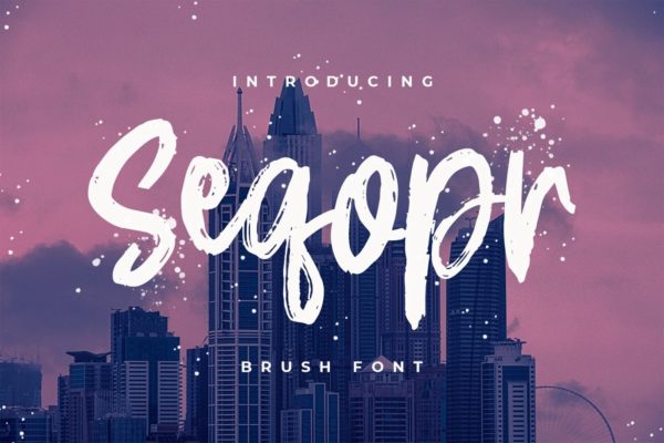 Logo/印刷设计英文笔刷字体大洋岛精选 Seqopr – The Brush Font