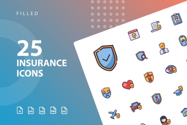 25枚保险行业填充大洋岛精选图标设计素材 Insurance Filled缩略图 25枚保险行业填充大洋岛精选图标设计素材 Insurance Filled