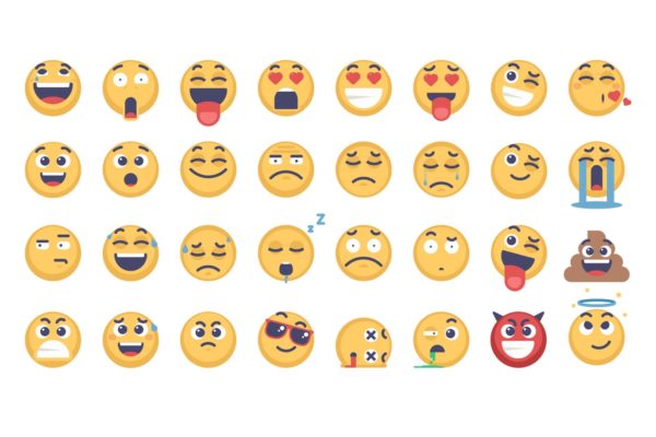 32个表情符号矢量素材包 32 Emoji and Emoticons Pack缩略图 32个表情符号矢量素材包 32 Emoji and Emoticons Pack