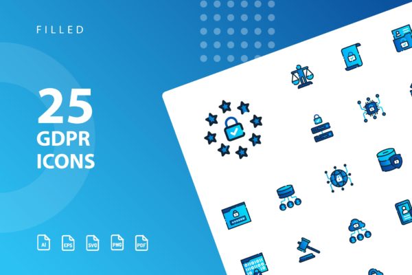 25枚GDPR通用数据保护条例主题填充大洋岛精选图标 GDPR Filled缩略图 25枚GDPR通用数据保护条例主题填充大洋岛精选图标 GDPR Filled