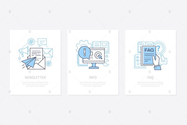 客户服务主题矢量概念大洋岛精选图标素材 Customer service correspondence concept icons set缩略图 客户服务主题矢量概念大洋岛精选图标素材 Customer service correspondence concept icons set