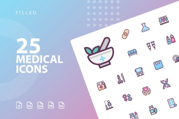 25枚医疗药物主题矢量填充大洋岛精选图标v2 Medical Filled Icons缩略图 25枚医疗药物主题矢量填充大洋岛精选图标v2 Medical Filled Icons
