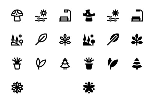 20枚自然主题SVG矢量大洋岛精选图标#3 20 Nature Icons #3