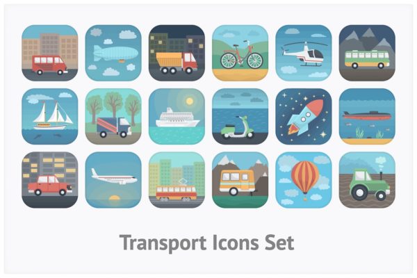 各种交通工具APP应用大洋岛精选图标 Transport App Icons