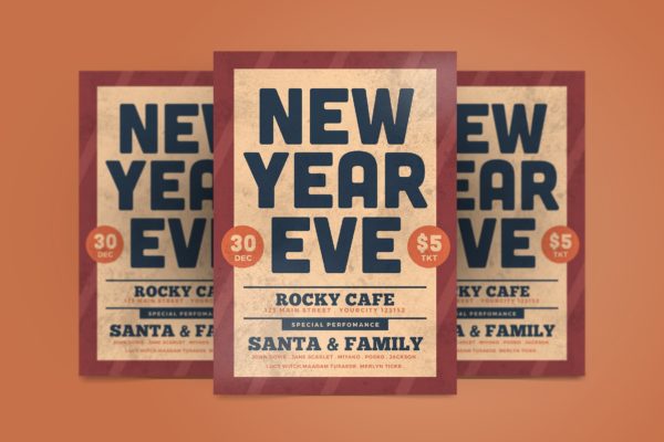 咖啡店新年主题活动海报传单大洋岛精选PSD模板 New Year Flyer缩略图 咖啡店新年主题活动海报传单大洋岛精选PSD模板 New Year Flyer