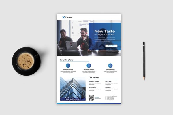 互联网服务企业业务宣传传单设计模板v2 Corporate Business Flyer Vol. 2
