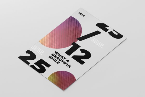 抽象字体版式创意海报PSD素材大洋岛精选模板 Abstract Typography Poster