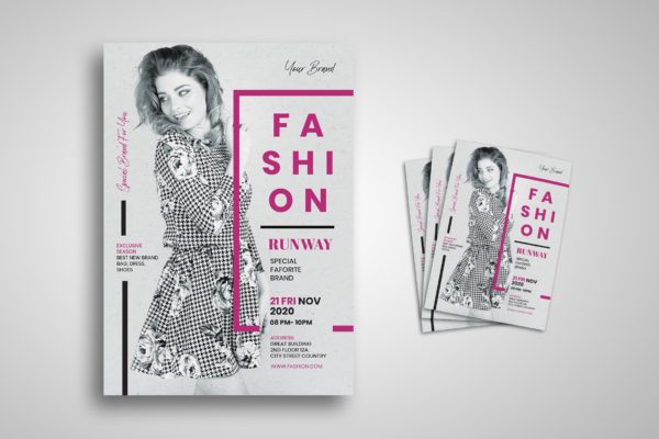 时尚女装特别促销活动海报传单大洋岛精选PSD模板 Fashion Flyer