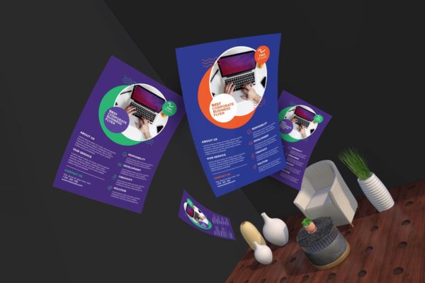 广告代理商介绍宣传单设计模板 Two Studio – Creative Design Agency Flyers