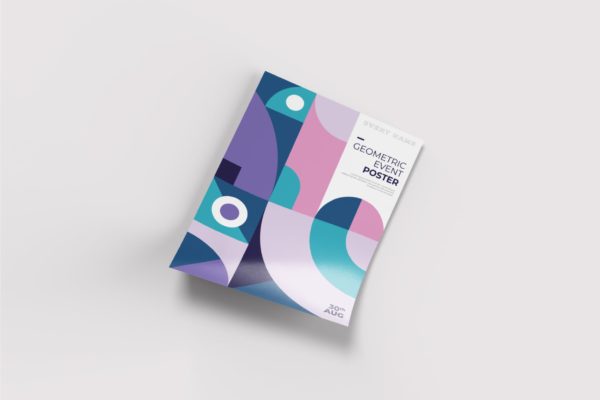 创意几何图形背景宣传单设计模板v2 Creative Geometric Flyer