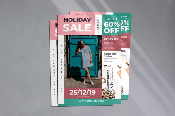 假日特别促销活动宣传单设计模板 Holiday Sale Flyer缩略图 假日特别促销活动宣传单设计模板 Holiday Sale Flyer