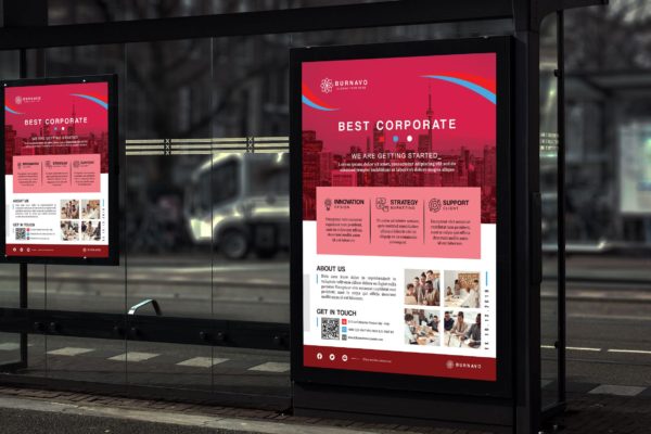 创意企业户外灯箱广告海报PSD素材大洋岛精选模板 Burnavo – Creative Corporate Poster HR缩略图 创意企业户外灯箱广告海报PSD素材大洋岛精选模板 Burnavo – Creative Corporate Poster HR