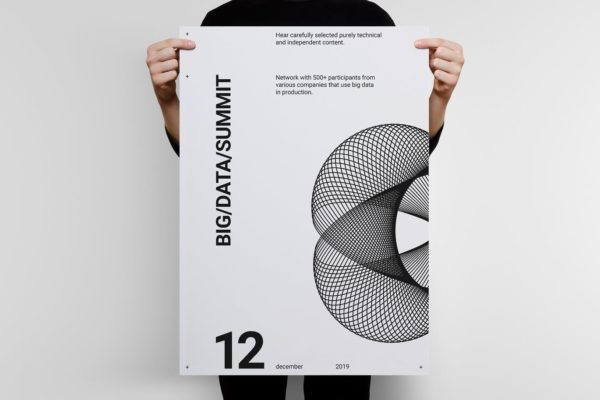 大数据信息科技主题海报PSD素材大洋岛精选模板v01 Big Data Poster Template 01