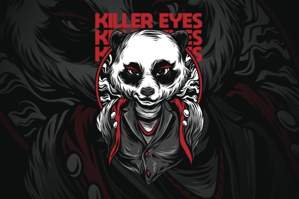 致命之眼睛潮牌T恤印花图案大洋岛精选设计素材 Killer Eyes