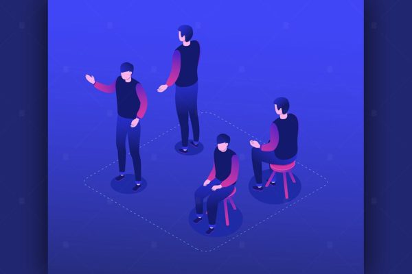 便装男性人物形象等距矢量插画大洋岛精选 Man in casual clothes – isometric character set