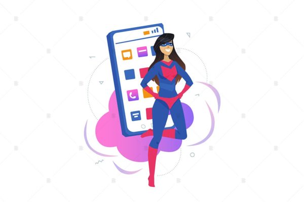 移动安全主题扁平设计风格矢量概念插画 Mobile security flat design style illustration缩略图 移动安全主题扁平设计风格矢量概念插画 Mobile security flat design style illustration