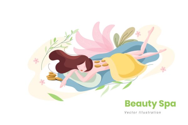 美容SPA主题矢量插画大洋岛精选设计素材v9 Beauty Spa Vector Illustration