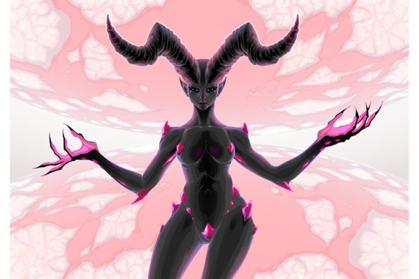 金星&冥王星的女魔大洋岛精选手绘插画矢量 Female Devil Between Two Planets Venus and Pluto缩略图 金星&冥王星的女魔大洋岛精选手绘插画矢量 Female Devil Between Two Planets Venus and Pluto