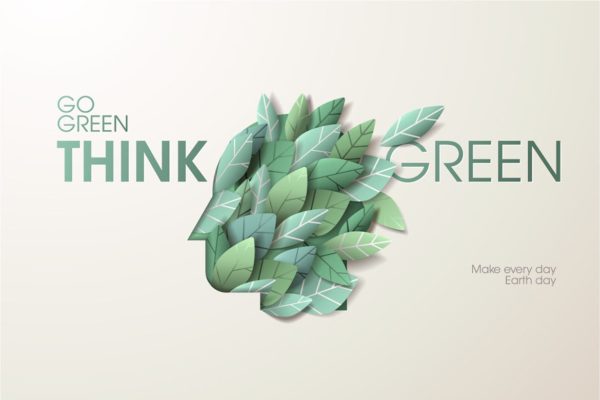 大自然绿色主题网站Banner广告概念大洋岛精选设计素材v6 Nature web banner concept design