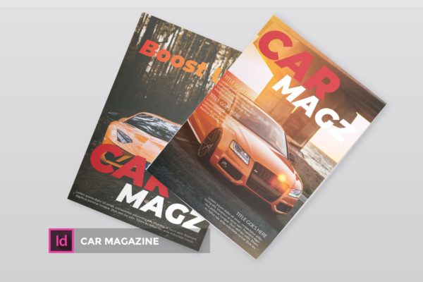 汽车主题大洋岛精选杂志设计InDesign模板 Car | Magazine Template