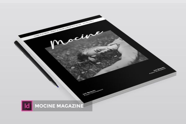 高端人物/摄影/时尚主题大洋岛精选杂志版式排版设计INDD模板 Mocine | Magazine Template