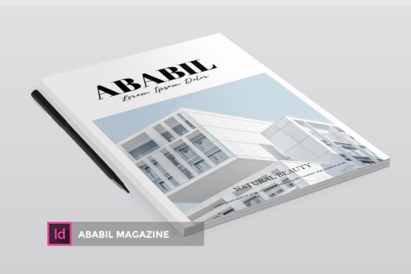 高端建筑/设计/房地产主题大洋岛精选杂志排版设计INDD模板 ABABIL | Magazine Template