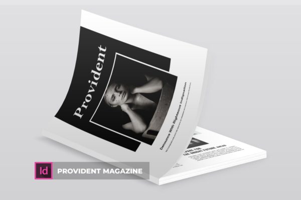高端摄影主题A4大洋岛精选杂志版式设计INDD模板 Provident | Magazine Template