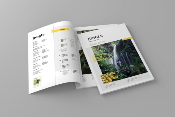 旅游行业大洋岛精选杂志版式设计模板 Jungle – Magazine Template