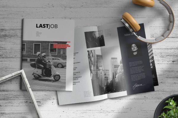 职场/人力资源主题大洋岛精选杂志排版设计模板 Lastjob | Magazine Template