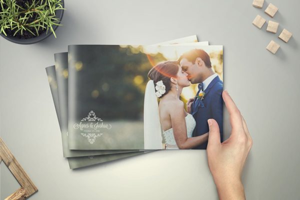 现代时尚简约风格婚纱照画册设计模板 Wedding Photo Album