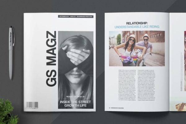 多用途大洋岛精选杂志版式设计InDesign模板 Magazine Template