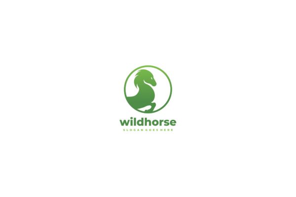 野马图形Logo设计大洋岛精选模板 Wild Horse Logo