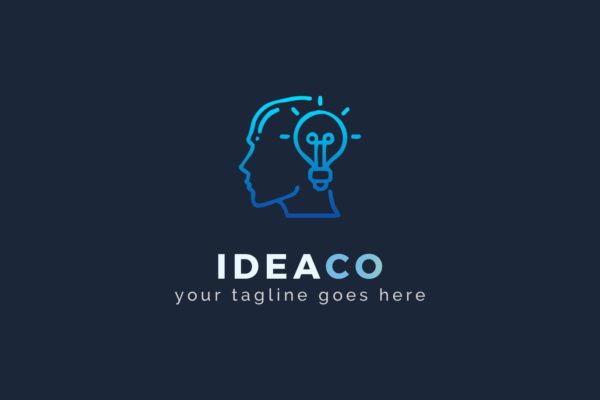 创意大脑抽象Logo设计大洋岛精选模板 Ideaco – Creative Logo Template