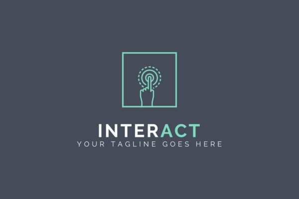人机交互系统抽象Logo设计大洋岛精选模板 Interact – Abstract Logo Template