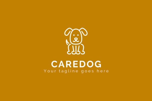 看护犬动物Logo设计大洋岛精选模板 Caredog – Animal Logo Template