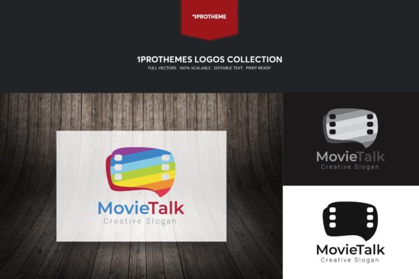 影评电影主题Logo设计大洋岛精选模板 Movie Talk Logo Template缩略图 影评电影主题Logo设计大洋岛精选模板 Movie Talk Logo Template