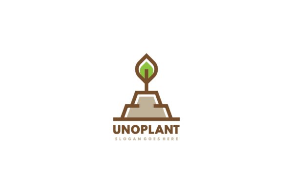 简约植物图形标志Logo设计大洋岛精选模板 Plant Logo
