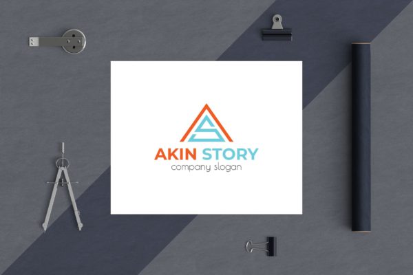 基于A字母图形的企业Logo设计大洋岛精选模板 Letter Based Business Logo Template