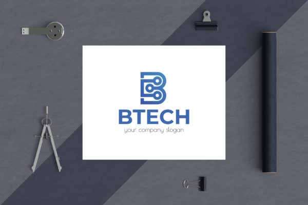 基于B字母图形的企业Logo设计大洋岛精选模板 Letter Based Business Logo Template
