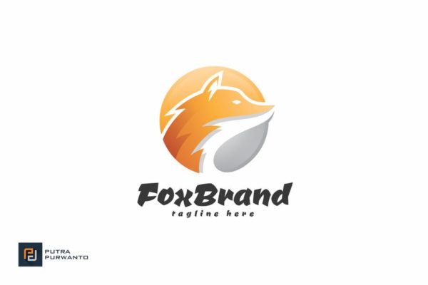 狐狸几何图形品牌Logo设计大洋岛精选模板 Fox Brand – Logo Template