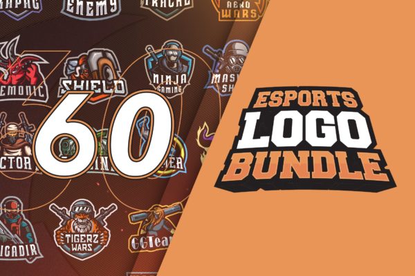 电子竞技俱乐部队徽Logo设计大洋岛精选模板合集 E Sports Logo Bundle