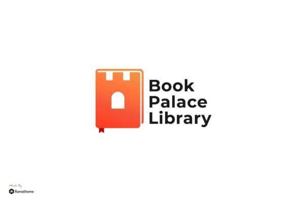 图书品牌&图书馆Logo设计大洋岛精选模板 Book Palace Library – Logo Template RB