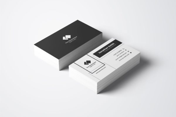 创意几何图形艺术企业大洋岛精选名片模板v45 Business Card Template.v45